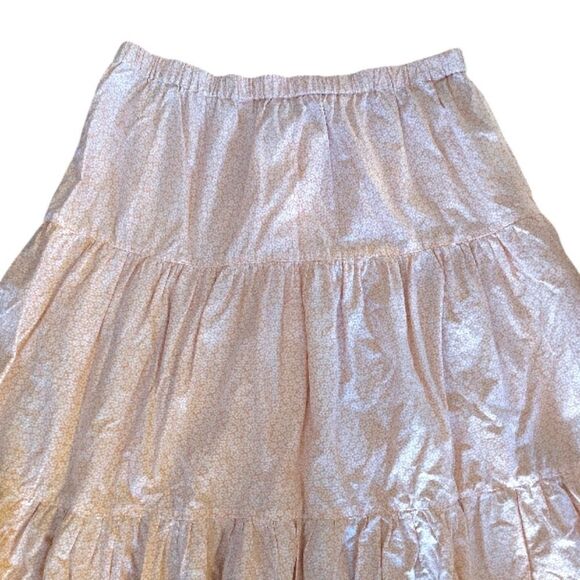 Anthropologie x Frye Elspeth Pink Floral Full Tiered Button Front Maxi Skirt XL - Picture 12 of 15